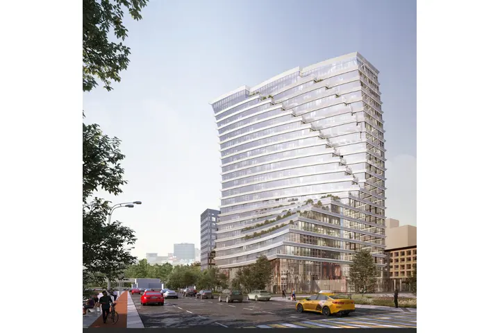 Архитектурный рендер бизнес-центра Fly Tower